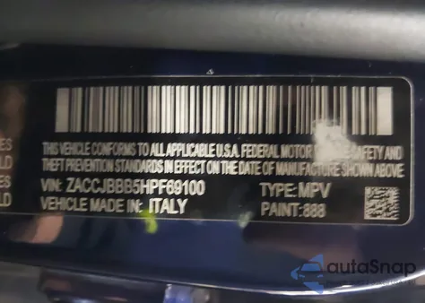 2017 Jeep Renegade Latitude 4X4 z USA, uszkodzony, nr VIN ZACCJBBB5HPF69100